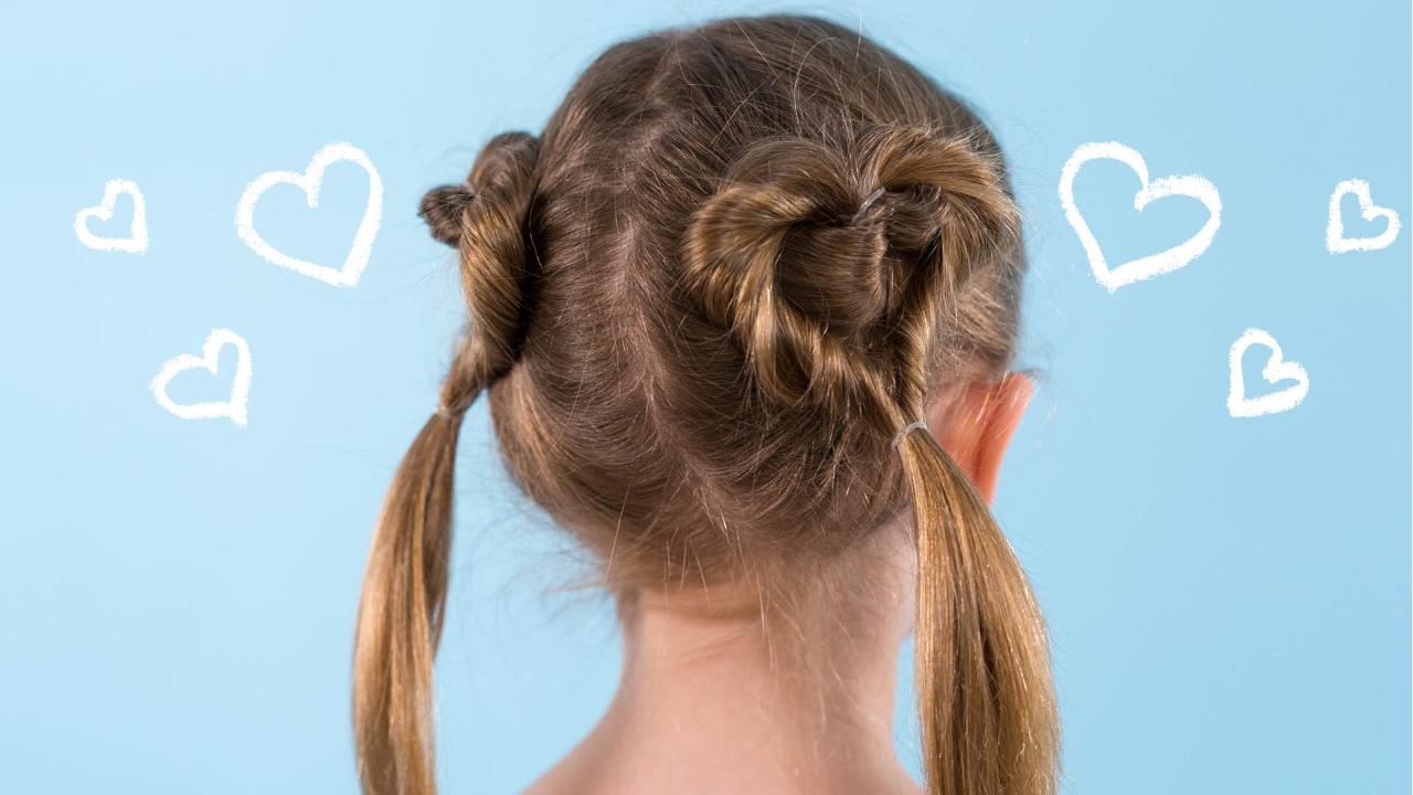Kids Hair How To Do Heart Pigtails